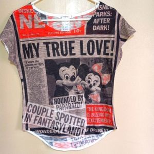 Disney Parks authentic original polyester top, sz XS